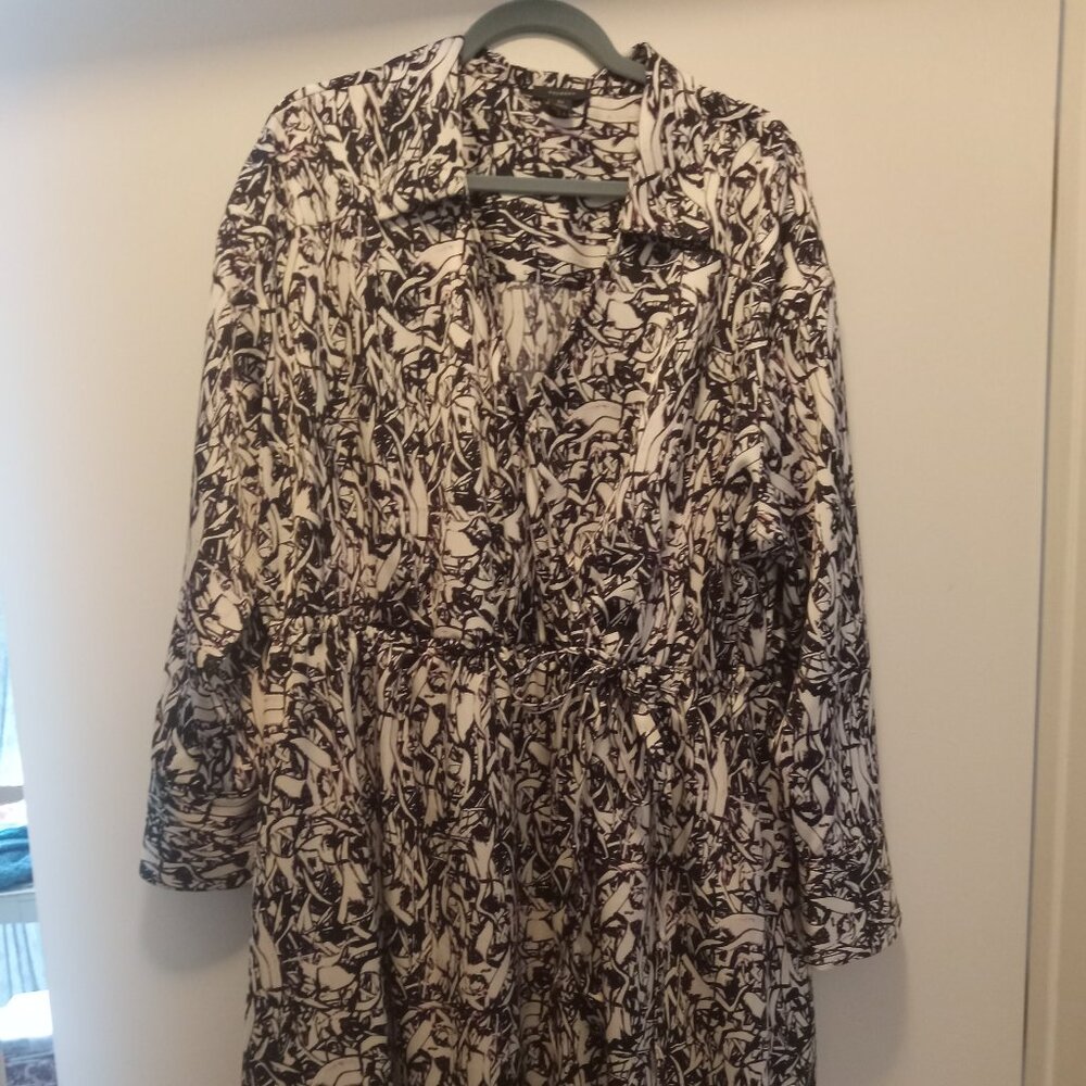 Halogen Plus Size Mock Wrap dress